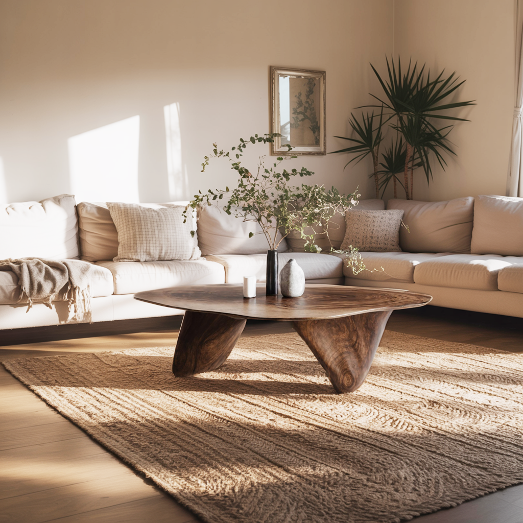 Handcrafted Low Table For Sophisticated Interiors