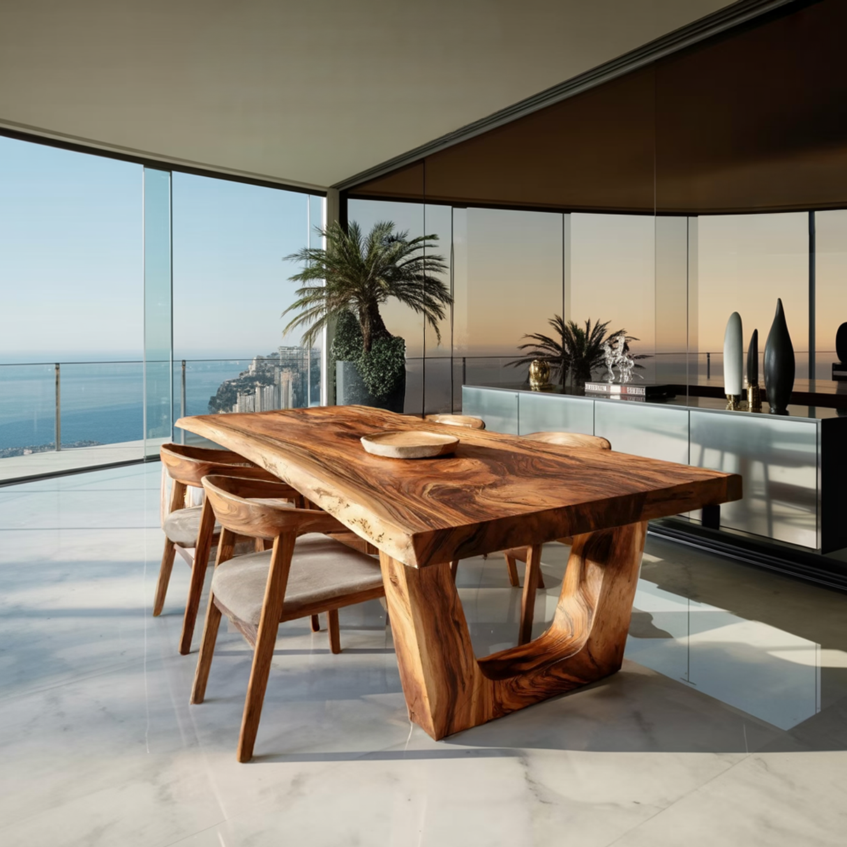 Minimalist Dining Table With Sleek Look For Dining Room