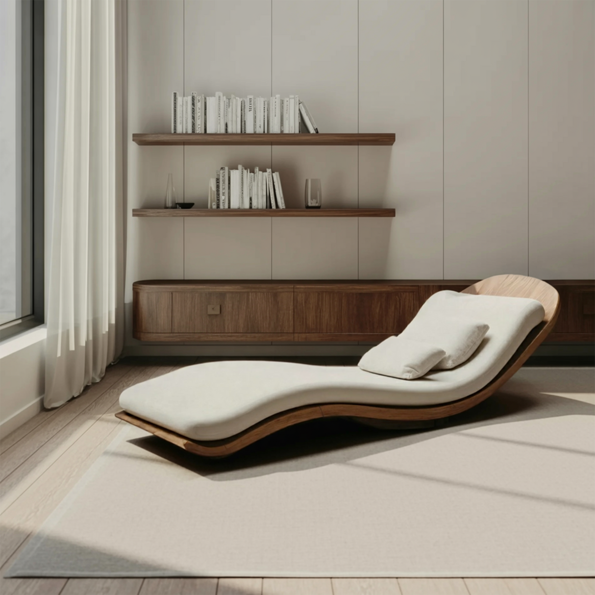 Rustic Wooden Daybed For Patio Furniture And Outdoor Garden Decor