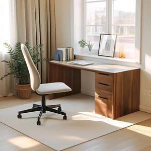 Modern Minimal Desk With Drawers For Home Office
