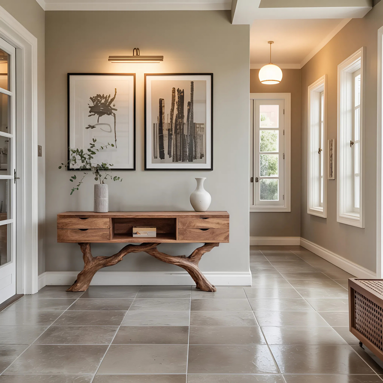 Rustic Solid Wood Dressing Table For Furniture Decor Cozy Style