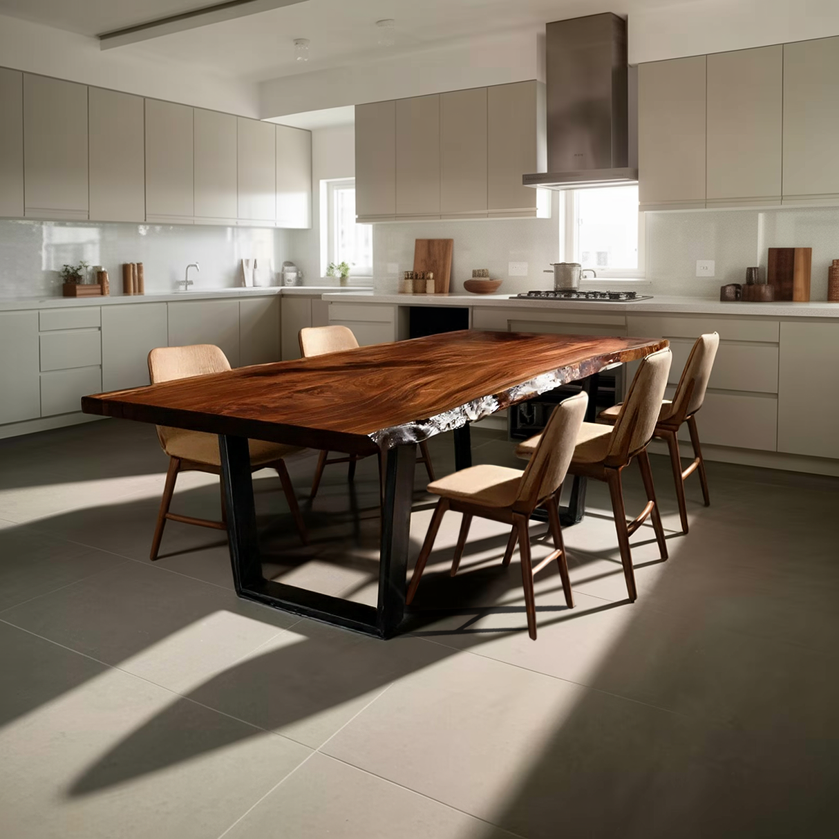 Dining Room Farmhouse Solid Wood Dining Table Warm Grain