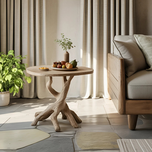 Handcrafted Wooden End Table For Furniture Decor Unique Design