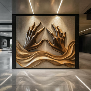 Handcrafted Wood Wall Sculpture For Living Room Charm