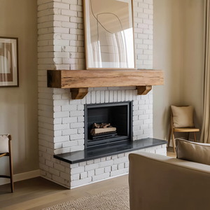 Rustic Fireplace Mantel Beam For Living Room