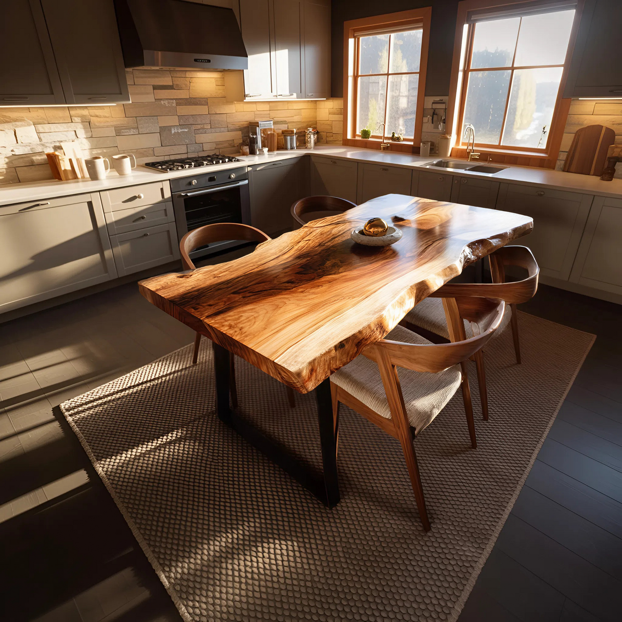 Kitchen Decor Farmhouse Solid Wood Dining Table Country