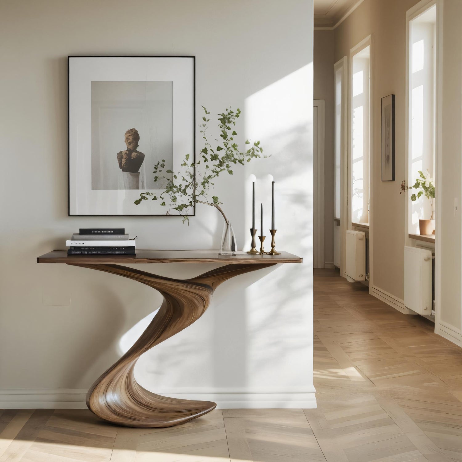 Rustic Console Table Entryway Design