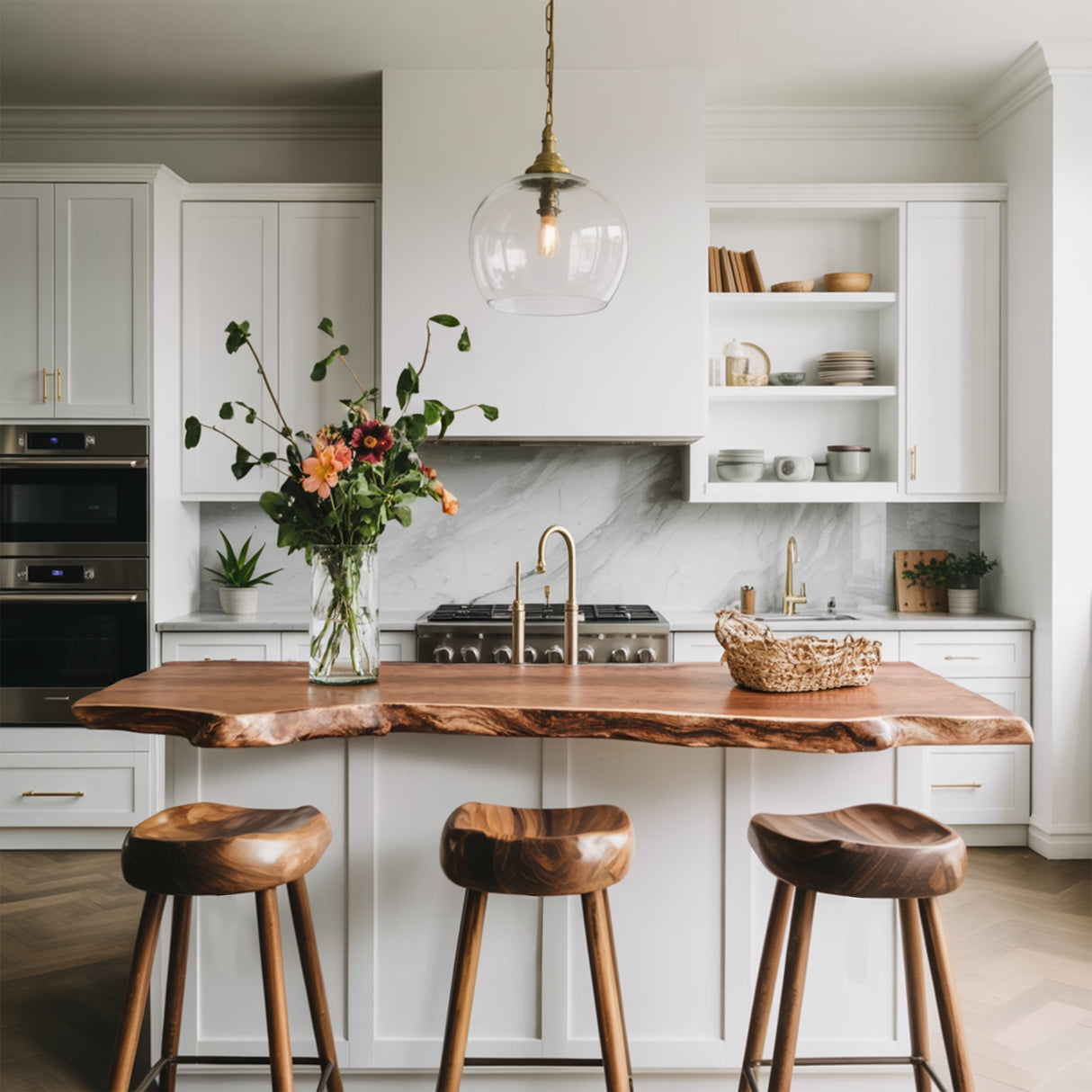Farmhouse Live Edge Tabletop Charming Dining Room Decor