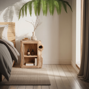 Handcrafted Live Edge Nightstand For Elegant Bedroom