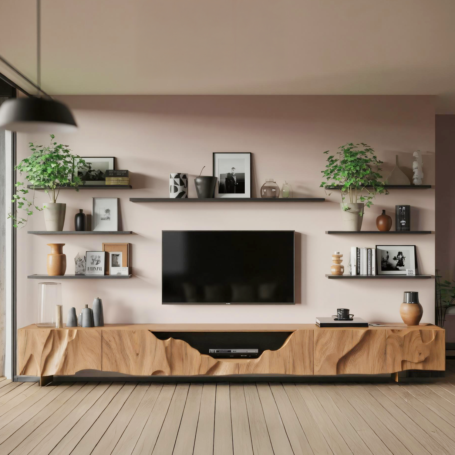 Rustic Handcrafted TV Cabinet For Home Decor