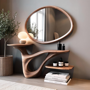 Mid Century Solid Wood Vanity For Furniture Decor Space