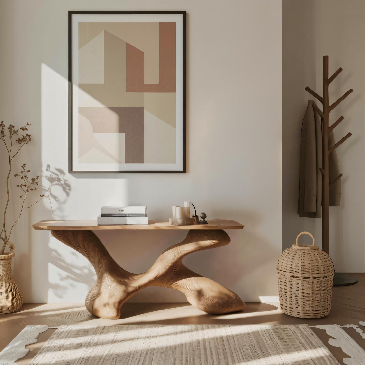 Mid Century Foyer Table For Living Room