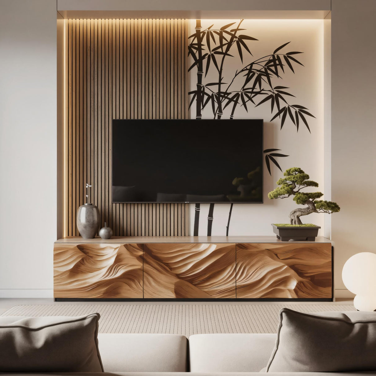 Farmhouse TV Cabinet For Cozy Living Room Decor