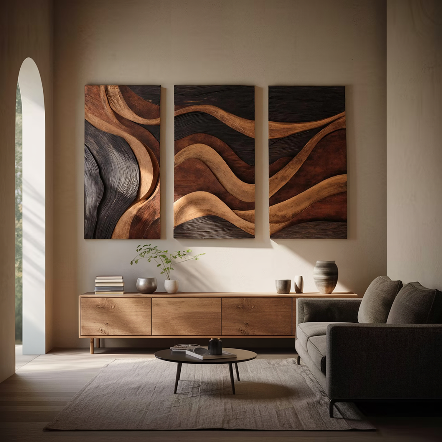 Mid Century Wall Art Sculpture For Entryway And Home