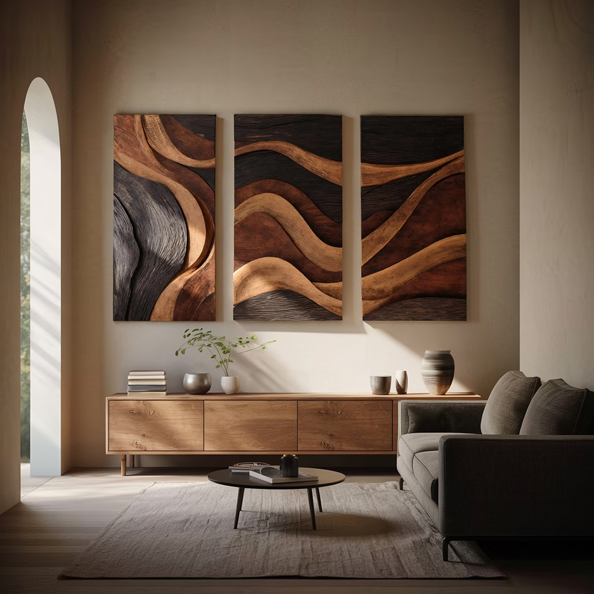 Mid Century Wall Art Sculpture For Entryway And Home