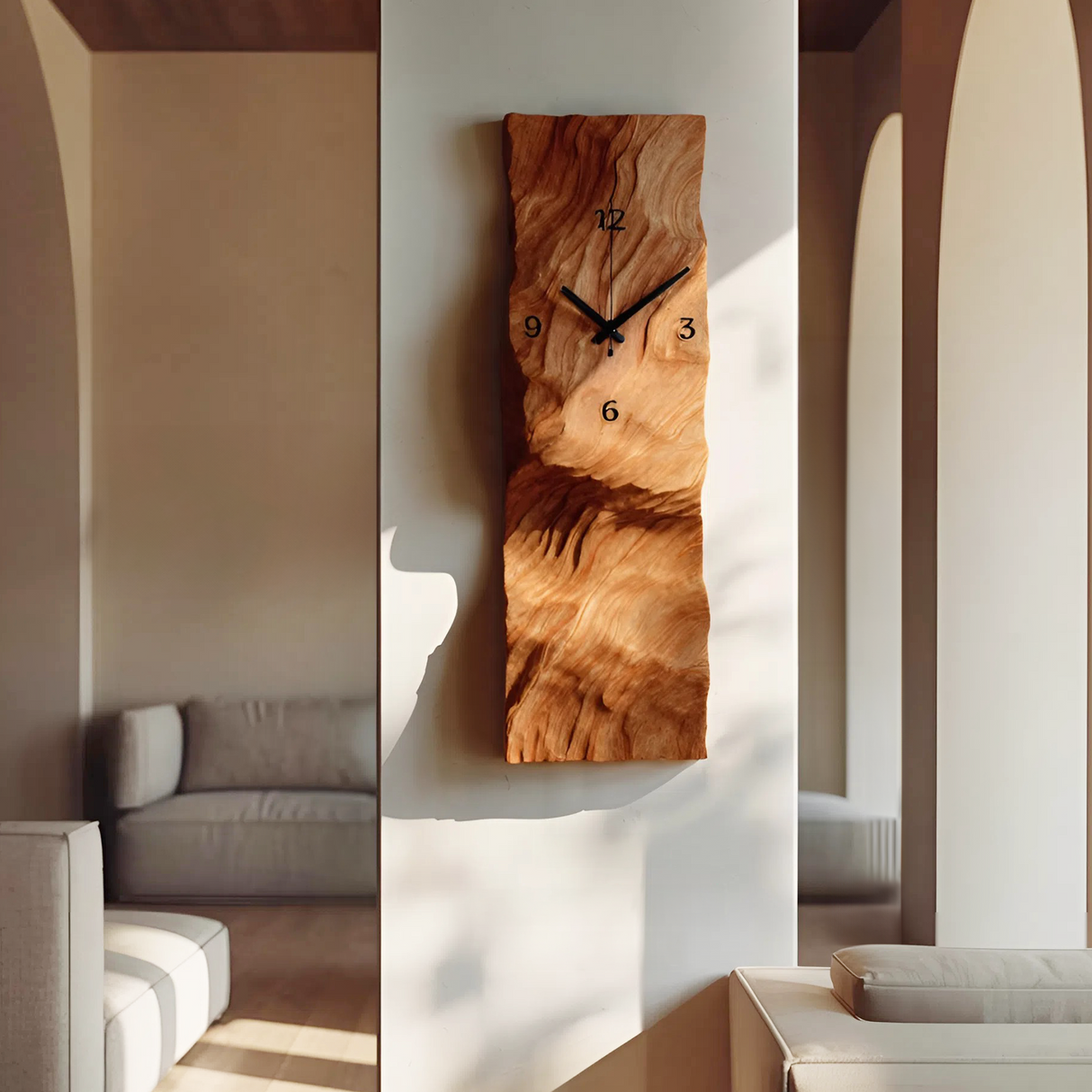 Modern Vertical Wall Clock For Living Room