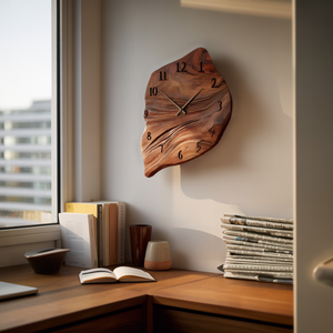 Minimalist Wall Clock Organic Shape Clock For Living Room