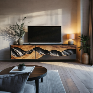 Handcrafted TV Console For Cozy Living Space