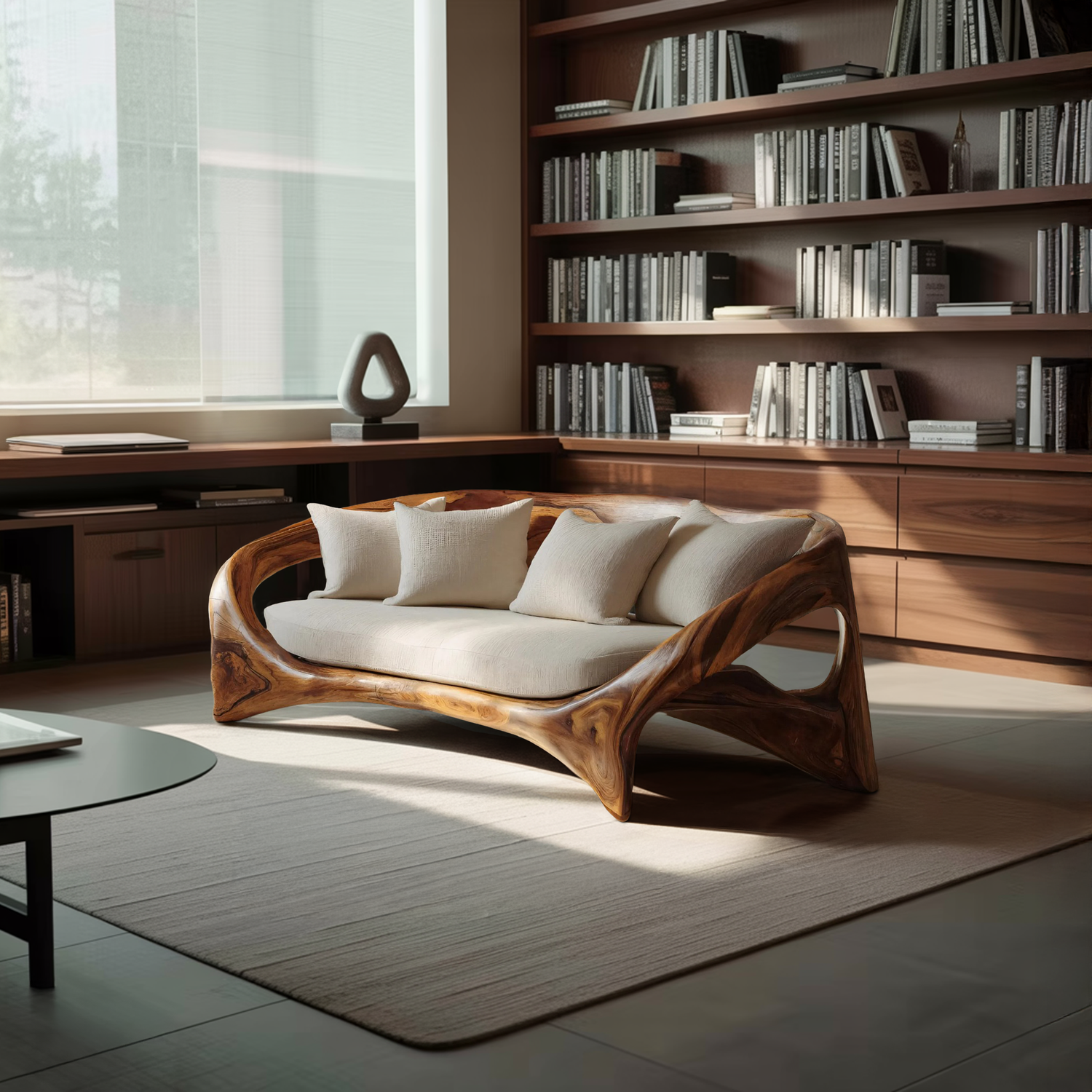 Organic Sculptural Sofa For Living Room Space