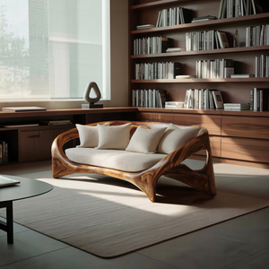 Organic Sculptural Sofa For Living Room Space
