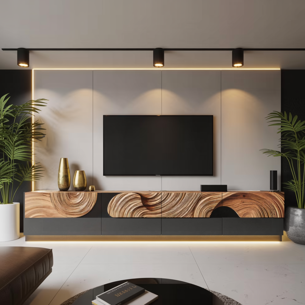 Farmhouse TV Cabinet For Living Room Furniture