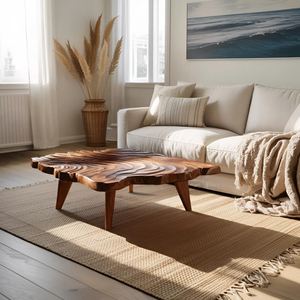 Handcrafted Modern Live Edge Coffee Table For Living Room