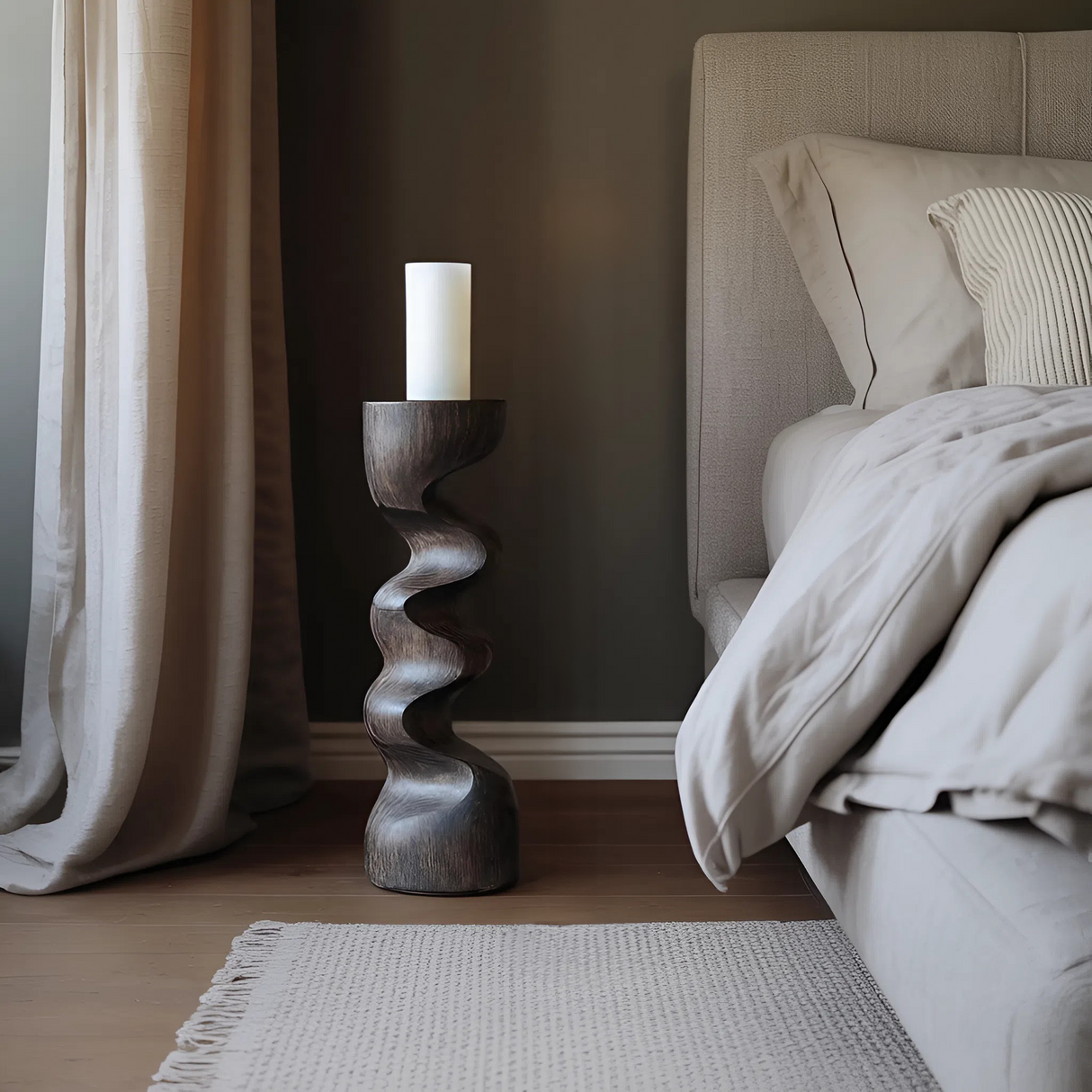 Rustic Candle Stick For Bedroom Cozy Ambience Styling