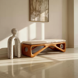 Farmhouse Wooden Bench For Cozy Bedroom Corners