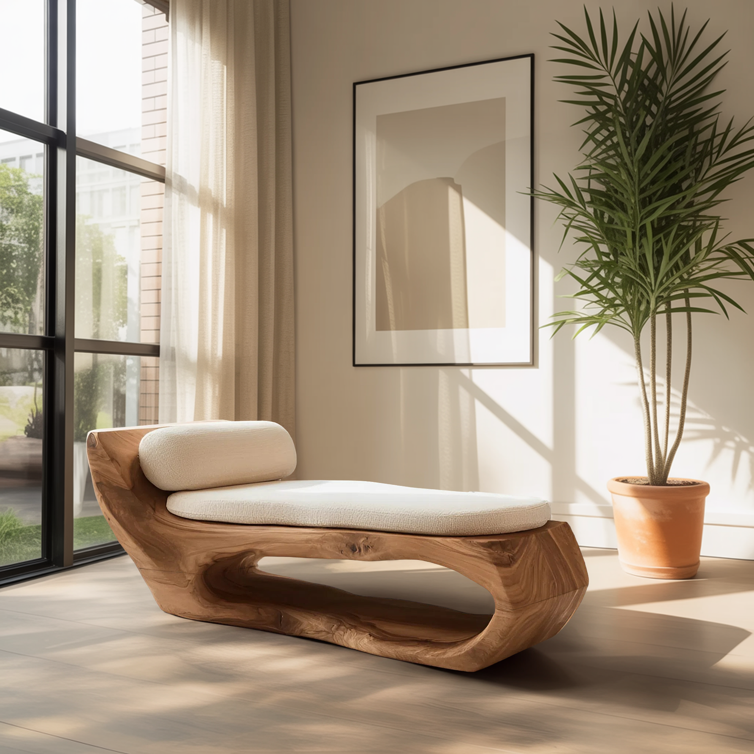 Modern Wooden Lounge Chair For Living Room