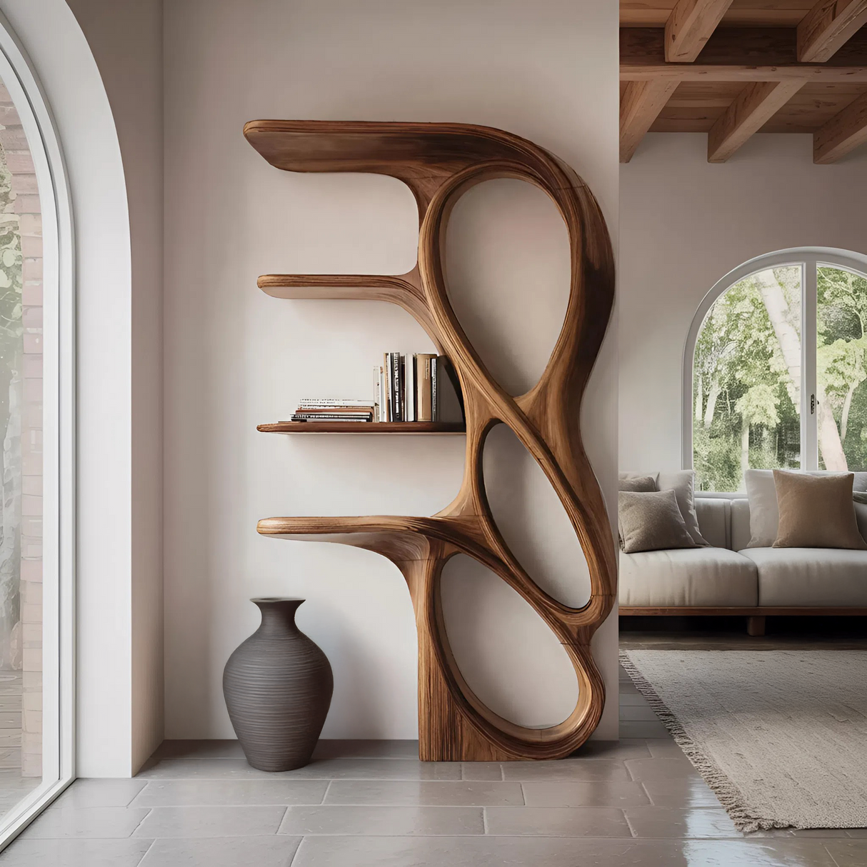 Contemporary Art Bookshelf For Living Room Decor