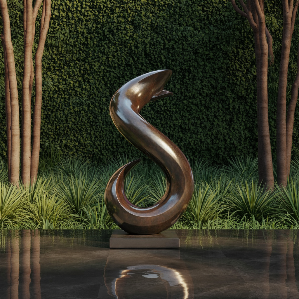 Handmade Abstract Wooden Sculpture For Living Room