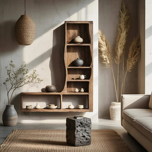 Handcrafted Solid Wood Bookshelf For Decor And Storage