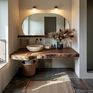 Farmhouse Wooden Vanity For Bathroom Decor