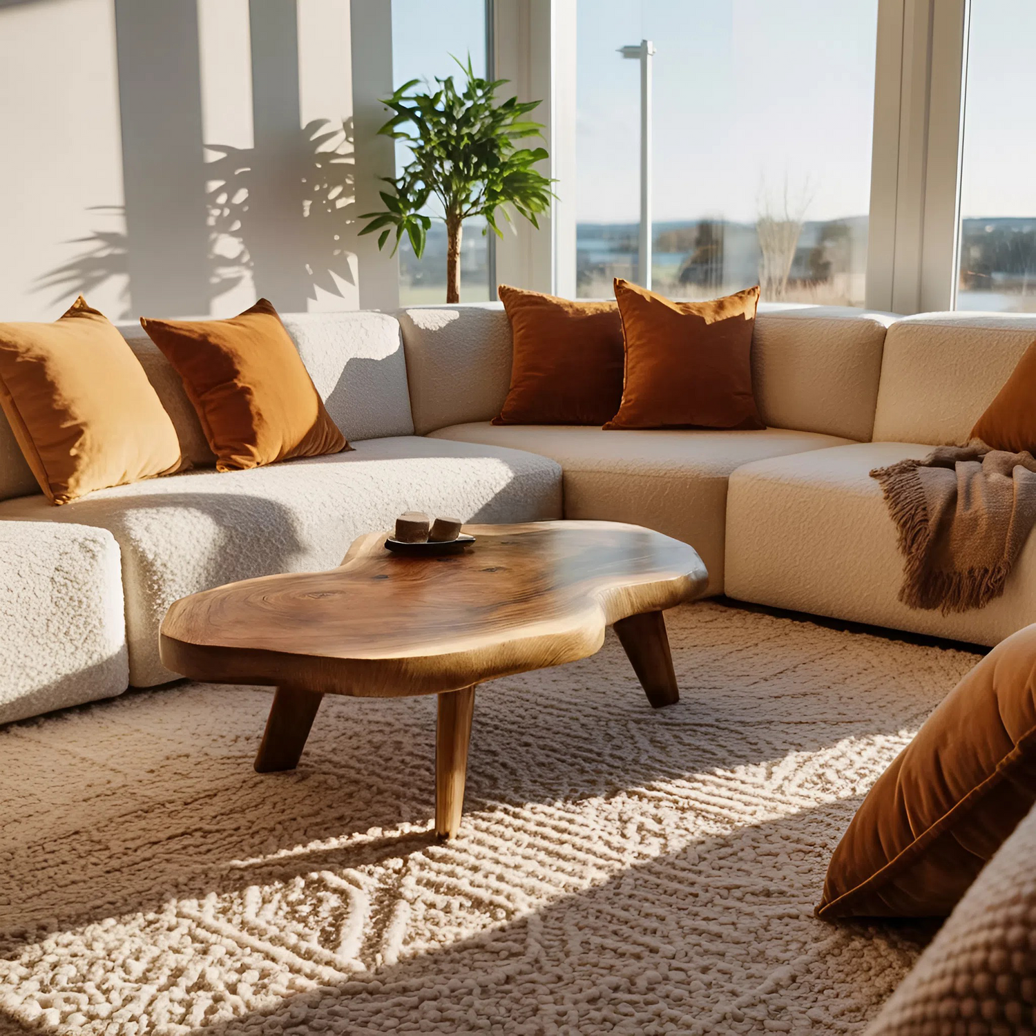 Farmhouse Solid Wood Coffee Table For Living Room Furniture