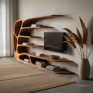 Modern Organic TV Display Shelf For Living Room