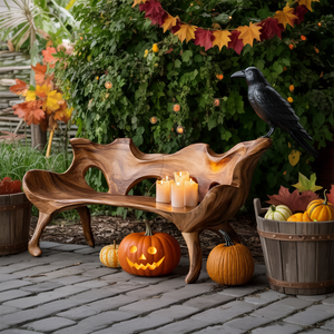 Farmhouse Wooden Bench For Living Room Rustic Furniture Decor