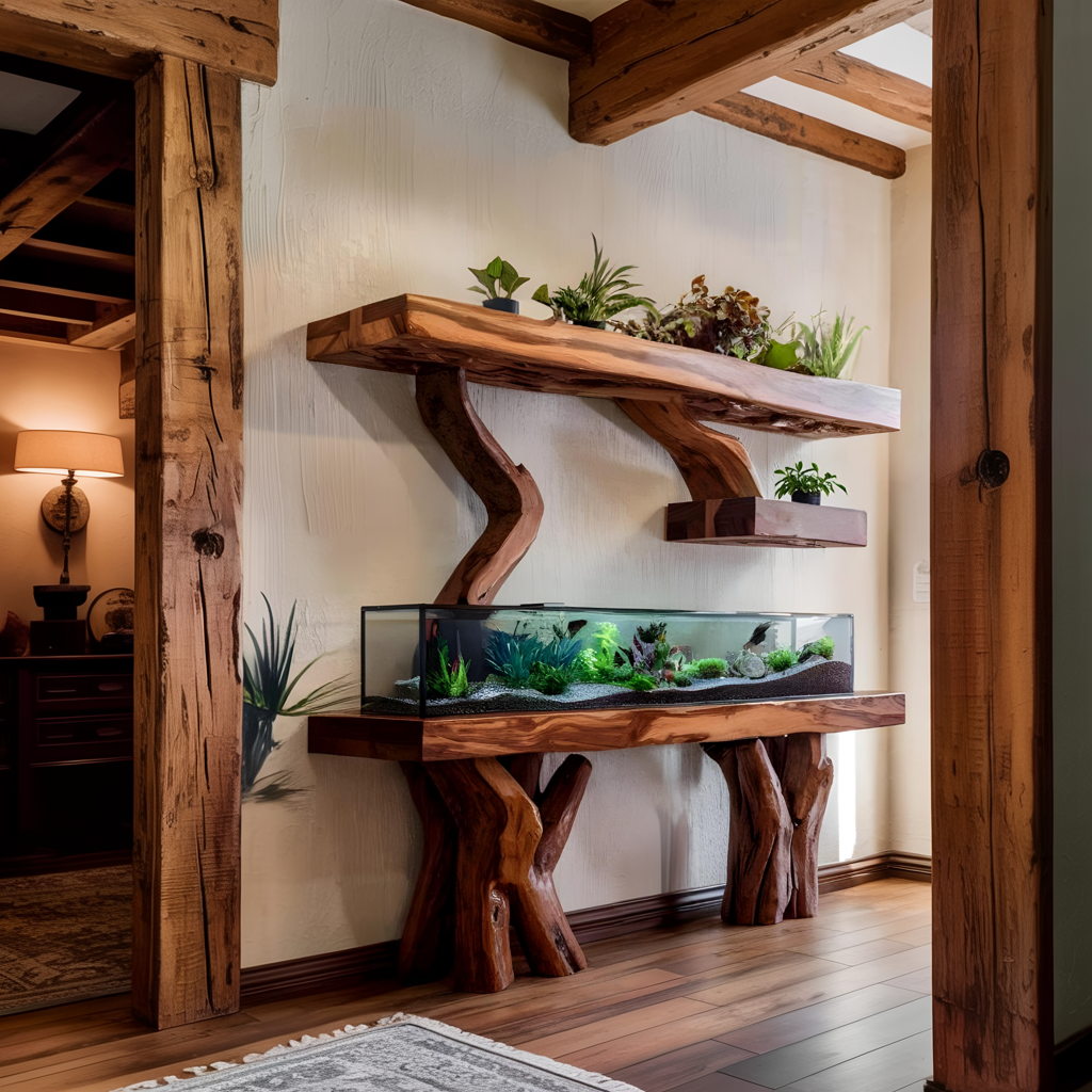 Elegant Aquarium Stand For Stylish Living Space Design