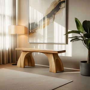 Modern Bench With Arched Leg Design For Entryway