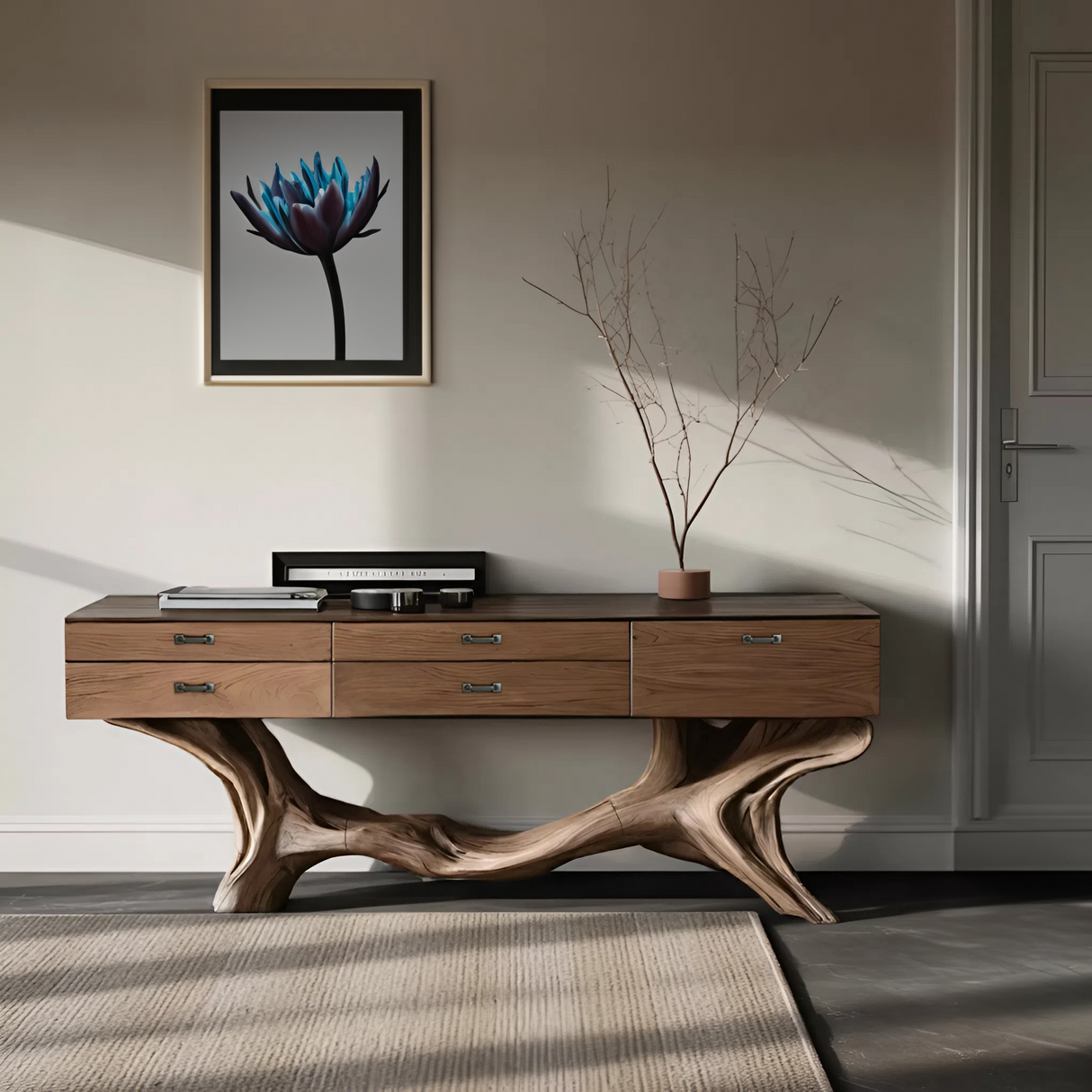 Farmhouse Live Edge Entryway Table For Bedroom Cozy Decor Ideas