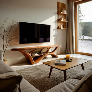 Organic Modern TV Stand For Living Room