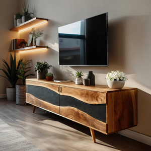 Modern Wooden Media Cabinet For Minimalist Home