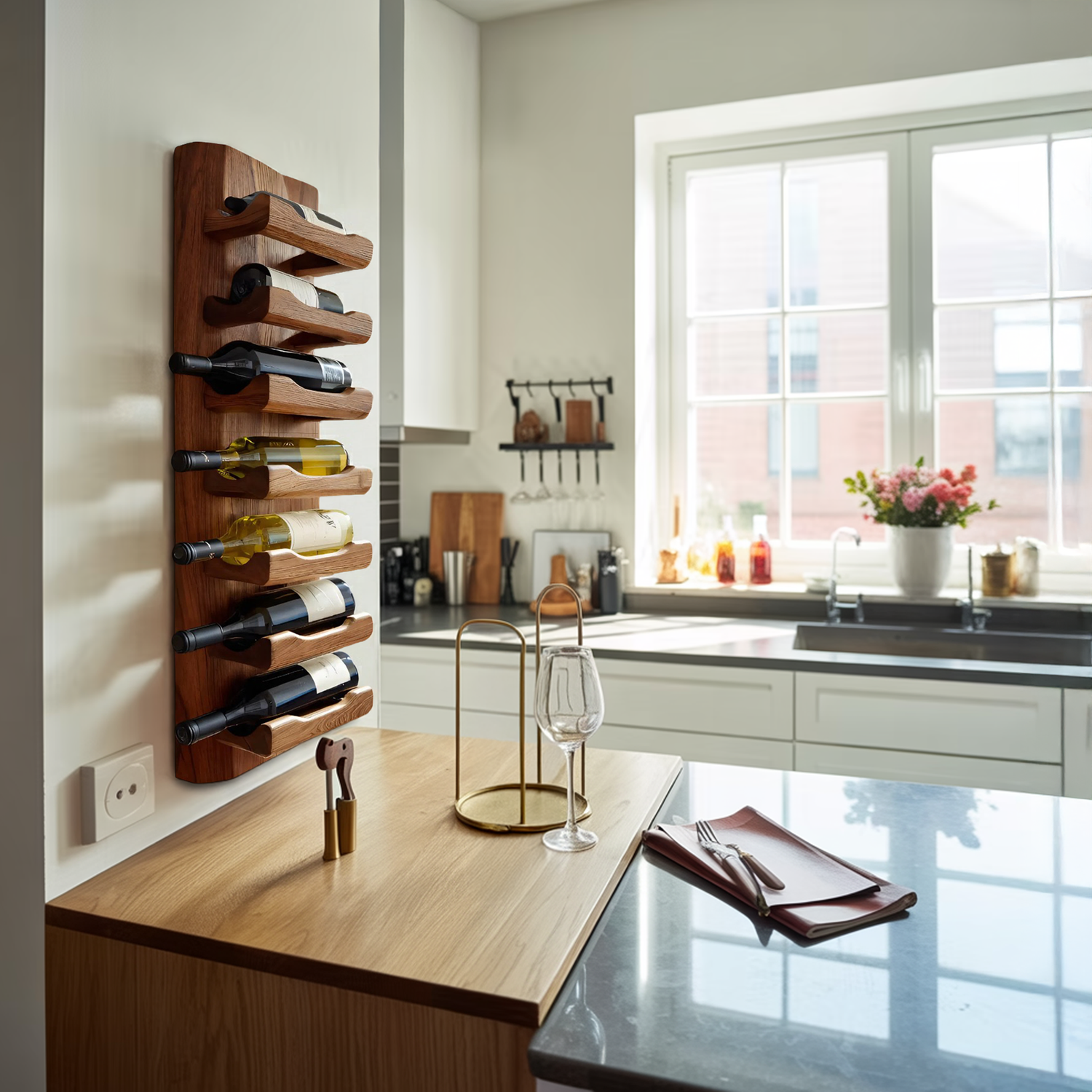 Modern Wall Wine Rack For Minimal Home Decor