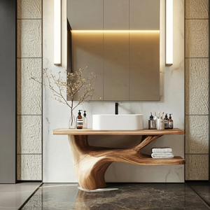Handcrafted Solid Wood Vanity For Natural Interiors