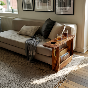 Mid Century Solid Wood Armrest For Furniture Decor