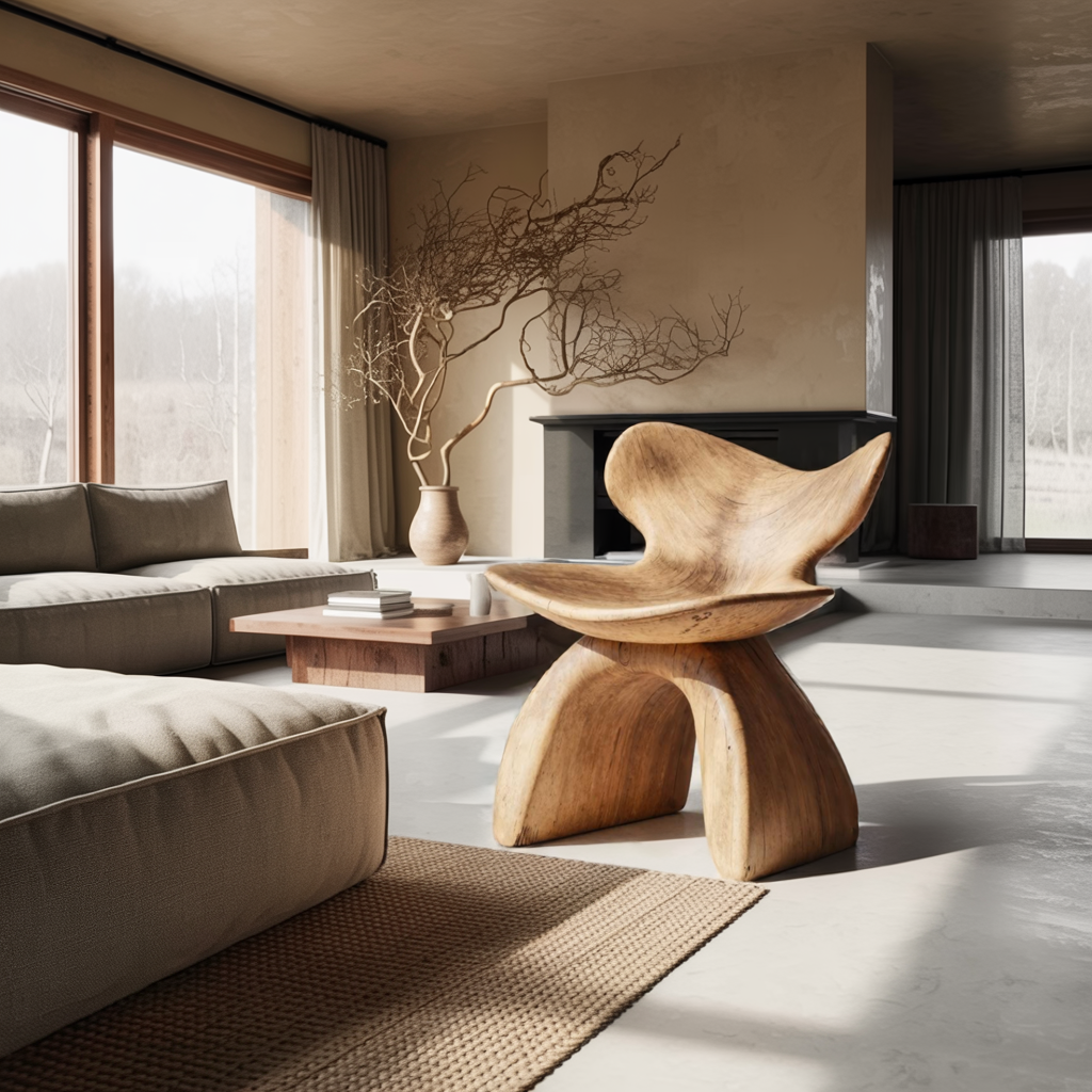 Rustic Accent Chair For A Relaxing Outdoor Space