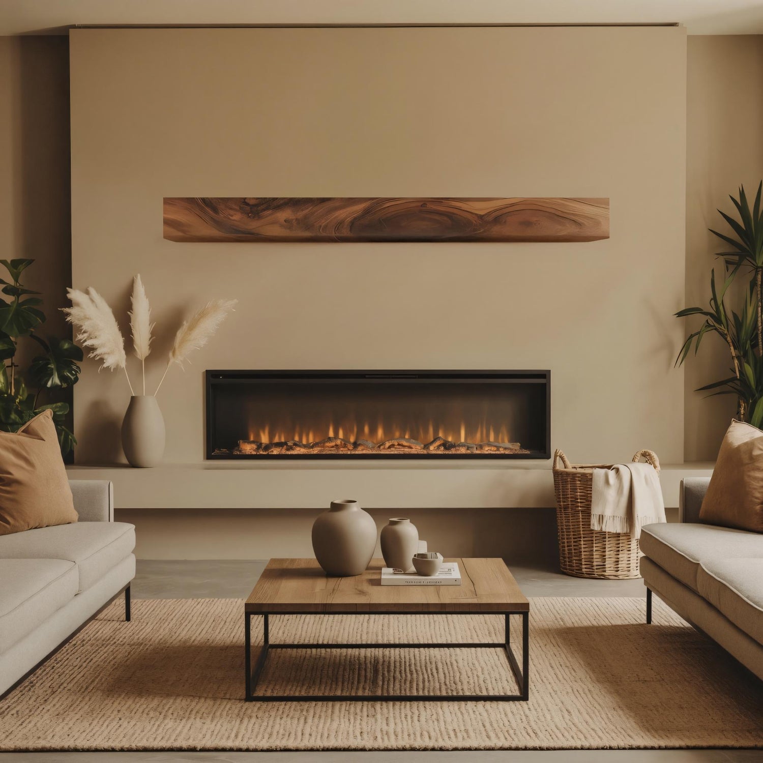 Rustic Floating Mantel Shelf For Fireplace Living Room Wall