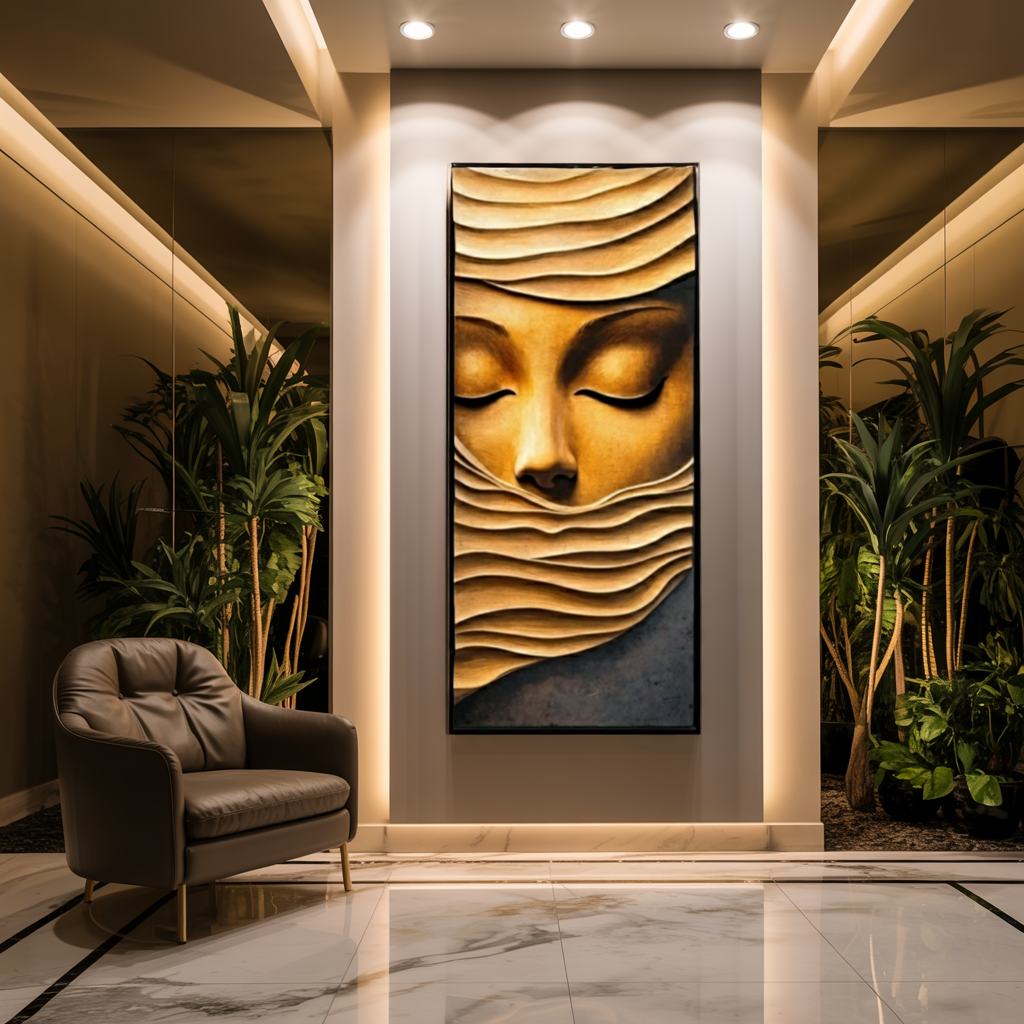 Mid Century Wood Wall Sculpture For Furniture Design Touch