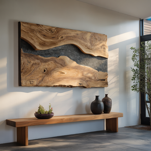 Handcrafted Modern Wooden Wall Sculpture For Home