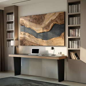 Modern Wooden Wall Art Sculpture For Bedroom Design
