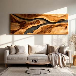 Modern Wall Art Flowing Abstract Design For Living Room